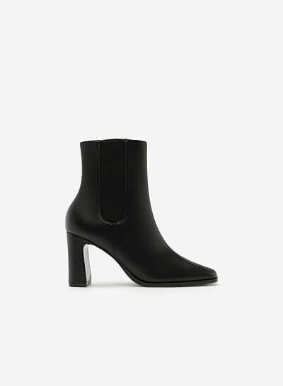 Giày Boots Khóa Kéo - BOT 0879 - Màu Đen