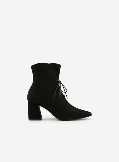 Giày Boots Gót Vuông - BOT 0888 - Màu Đen