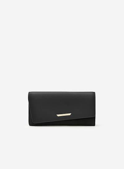Ví Cầm Tay Phối Nubuck - WAL 0153 - Màu Đen