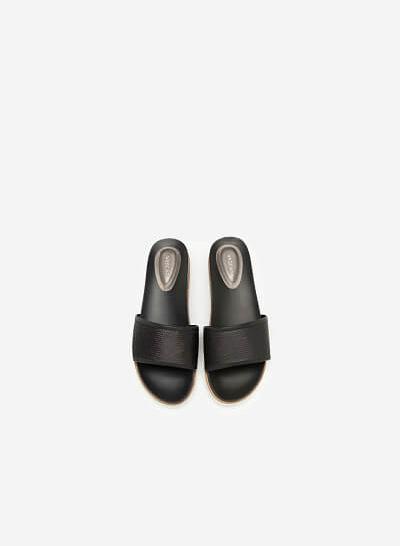 Dép Quai Ngang Phủ Metallic - DXP 0128 - Màu Đen
