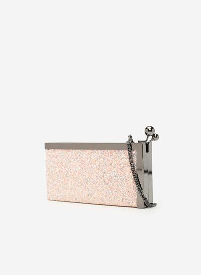 Ví Dự Tiệc Đính Sequin - CLU 0040 - Màu Hồng Nhạt