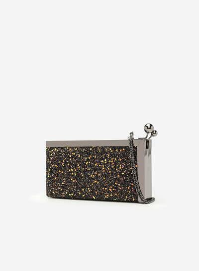 Ví Dự Tiệc Đính Sequin - CLU 0040 - Màu Đen