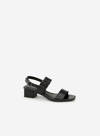 Giày Sandal Gót Vuông - SDN 0609 - Màu Đen