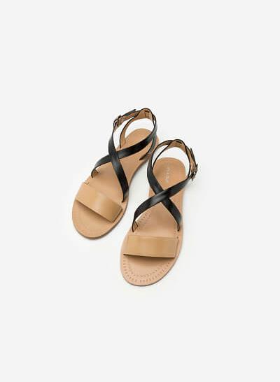 Giày Sandal Quai Đan Chéo - SDK 0283 - Màu Đen