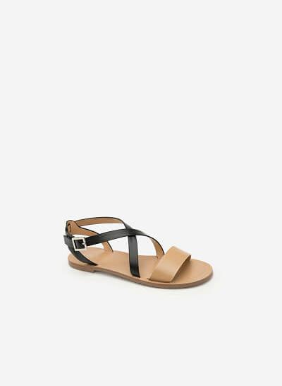 Giày Sandal Quai Đan Chéo - SDK 0283 - Màu Đen