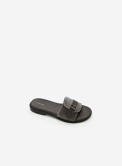 Dép Quai Ngang Phối Belt - DXP 0127 - Màu Xám