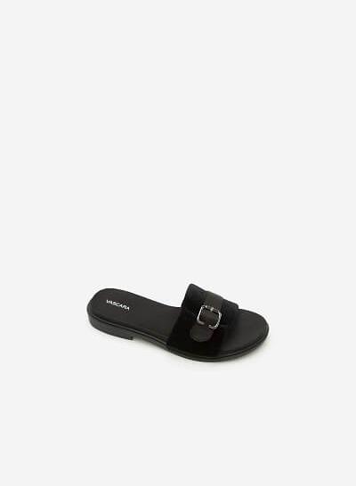 Dép Quai Ngang Phối Belt - DXP 0127 - Màu Đen
