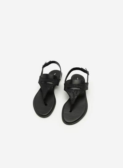 Giày Sandal Quai Kẹp - SDK 0285 - Màu Đen