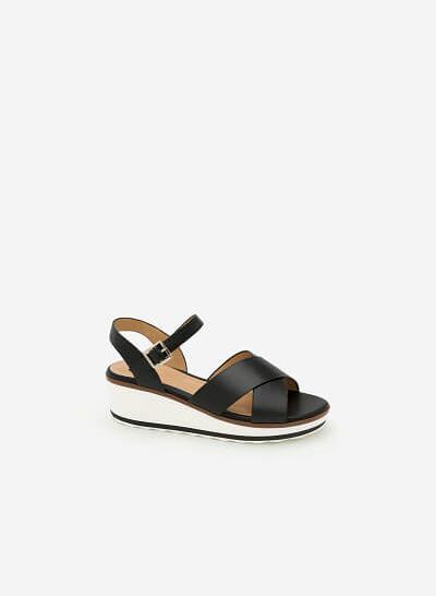 Giày Sandal Đế Xuồng - SDX 0404 - Màu Đen
