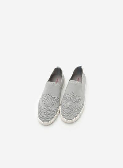Giày Sneaker Vải Lưới - Màu Xám - SNK 0011
