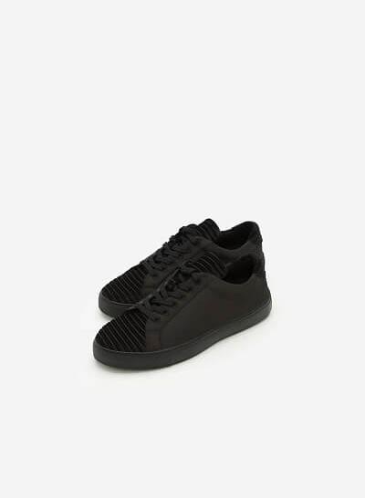 Giày Sneaker Cột Dây - SNK 0012 -  Màu Đen - VASCARA