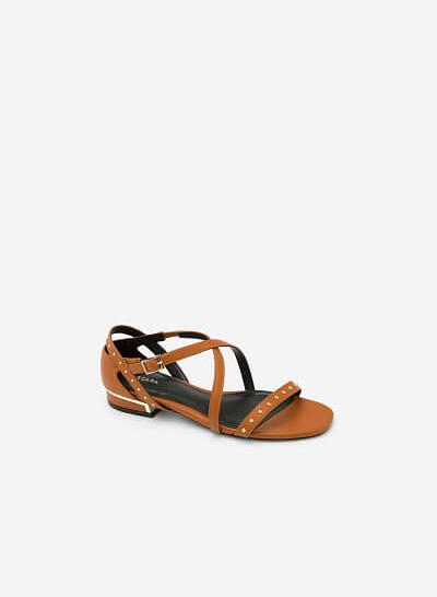 Giày Sandal Quai Đan Chéo - SDK 0274 - Màu Nâu