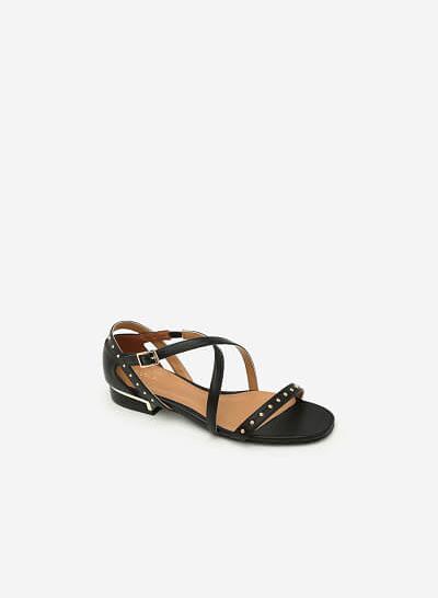 Giày Sandal Quai Đan Chéo - SDK 0274 - Màu Đen