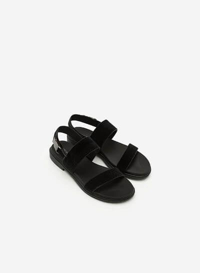 Giày Sandal Quai Ngang - SDK 0282 - Màu Đen