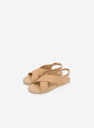 Giày Sandal Quai Đan Chéo - SDK 0292 - Màu Be
