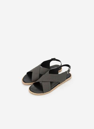 Giày Sandal Quai Đan Chéo - SDK 0292 - Màu Đen