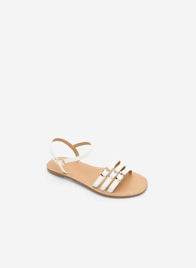 Giày Sandal Phối Khóa Cài - SDK 0294 - Màu Trắng