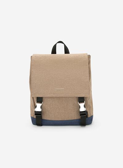 Balo Phối Khóa Cài - BAC 0114 - Màu Be