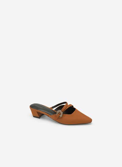 Guốc Mule Cut-out - GNN 0136 - Màu Nâu