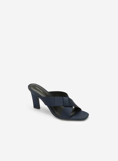 Guốc Mule Quai Chéo - GNN 0135 - Màu Xanh Navy