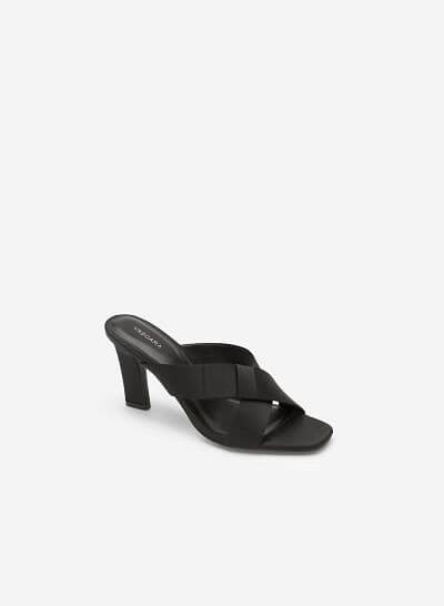 Guốc Mule Quai Chéo - GNN 0135 - Màu Đen