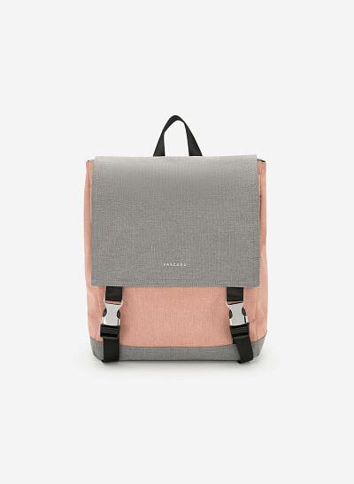 Balo Phối Khóa Cài - BAC 0114 - Màu Hồng