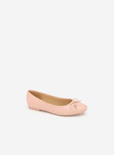 Giày Búp Bê Đính Nơ - GBB 0414 - Màu Hồng