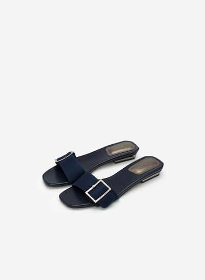 Dép Quai Ngang Phối Khóa DXP 0135 - Màu Xanh Navy