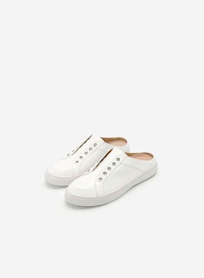 Giày Sneaker Hở Gót - SNK 0021 - Màu Trắng