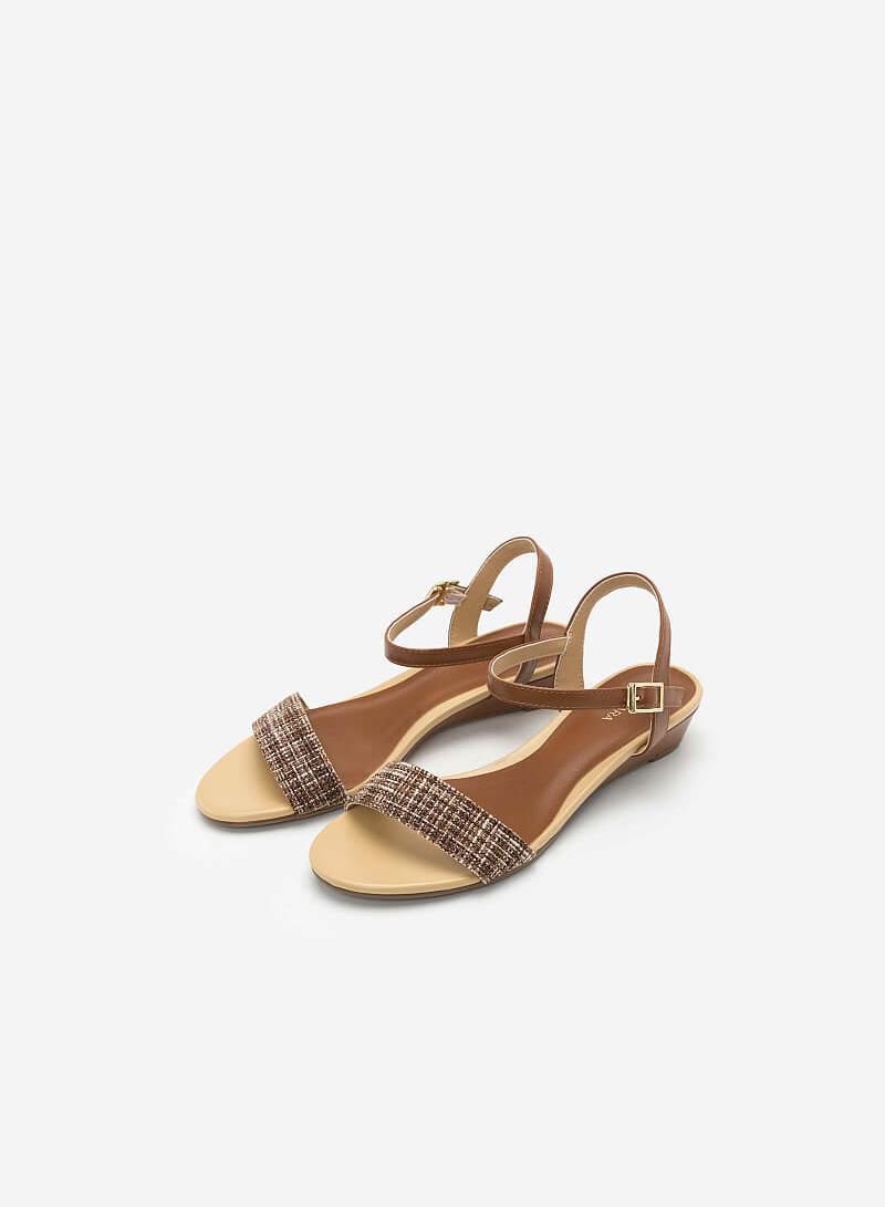 Giày Sandal Quai Ngang - SDX 0407 - Màu Nâu - VASCARA