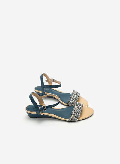 Giày Sandal Quai Ngang - SDX 0407 - Màu Xanh Cổ Vịt - VASCARA