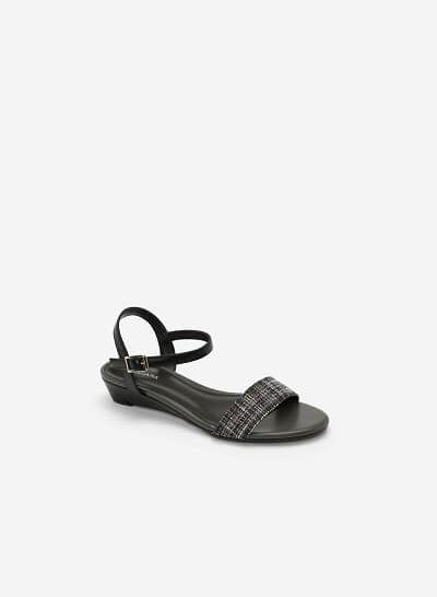 Giày Sandal Quai Ngang - SDX 0407 - Màu Đen - VASCARA