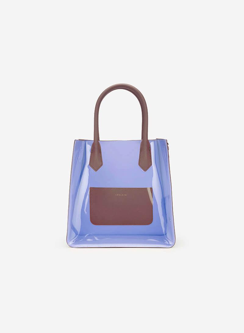 Túi Tote Màu Phối Trong Suốt - TOT 0055 - Màu Tím