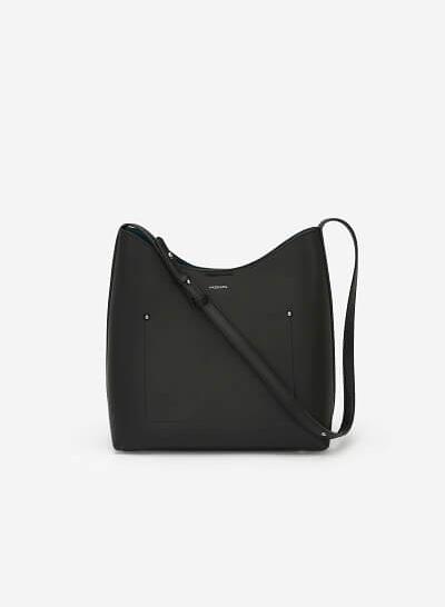 Túi Tote Viền Chỉ Nổi - TOT 0053 - Màu Đen