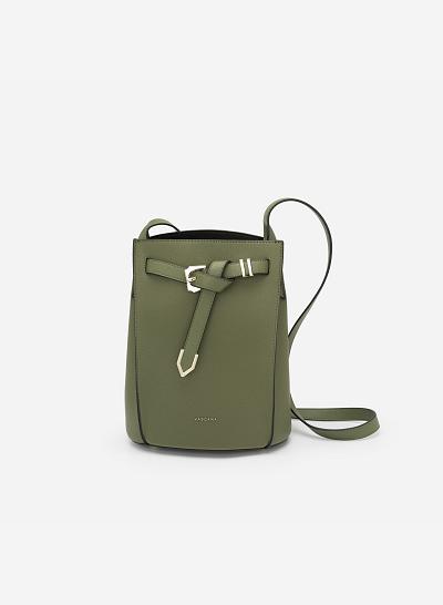 Túi Đeo Chéo Phối Belt - SHO 0135 - Màu Xanh Rêu