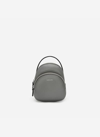 Balo Mini Phủ Metallic - BAC 0108 - Màu Xám Khói Đậm