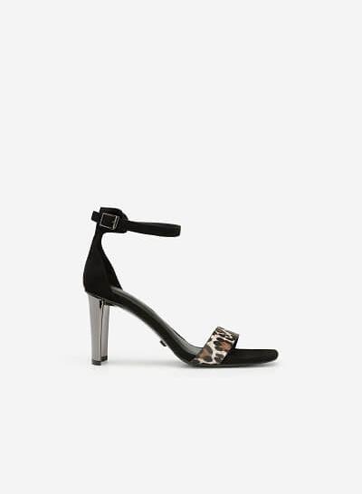 Giày Ankle Strap Phối Họa Tiết Da Báo - SDN 0643 - Màu Da Báo
