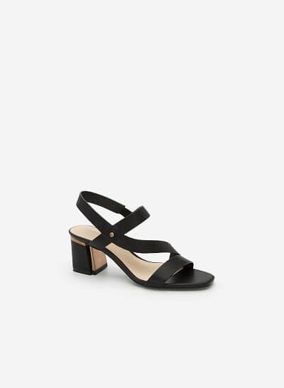 Giày Sandal Gót Vuông - SDN 0638 - Màu Đen