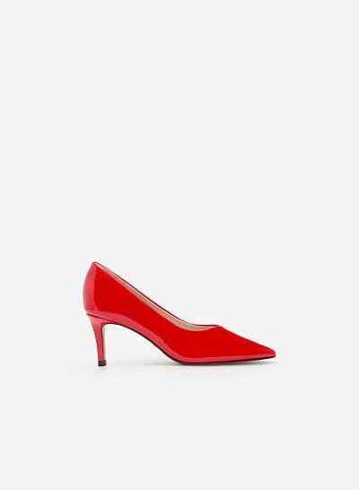 Giày cao gót bít mũi nhọn - BMN 0344 -Màu đỏ - VASCARA