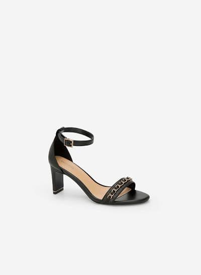 Giày Ankle Strap Bít Gót - SDN 0634 - Màu Đen