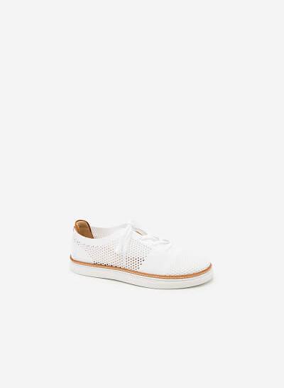 Giày Sneaker Phối Lưới - SNK 0006 - Màu Trắng
