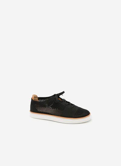 Giày Sneaker Phối Lưới - SNK 0006 - Màu Đen