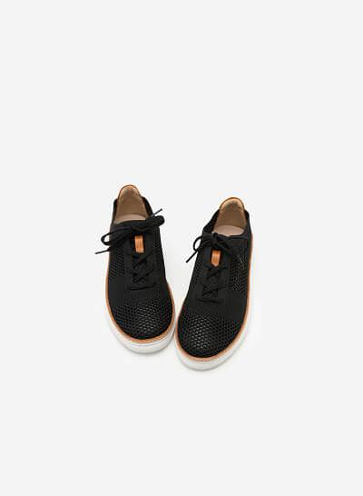Giày Sneaker Phối Lưới - SNK 0006 - Màu Đen - VASCARA