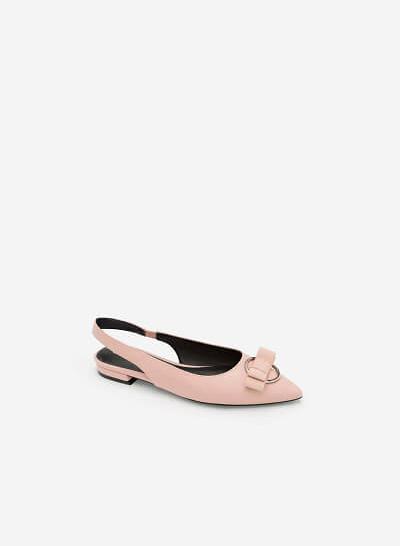 Giày Slingback Đính Nơ - BMN 0345 - Màu Hồng