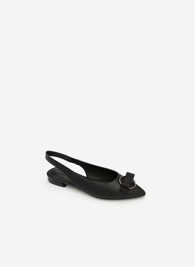 Giày Slingback Đính Nơ - BMN 0345 - Màu Đen