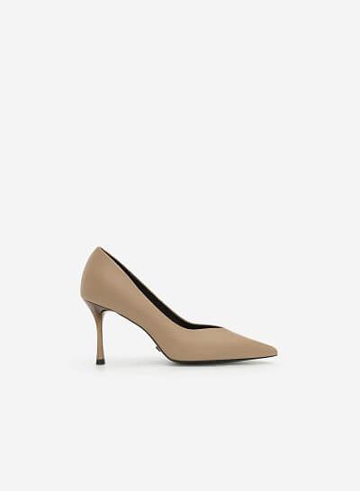 Giày Scarpin Gót Nhọn - BMN 0348 - Màu Be Đậm