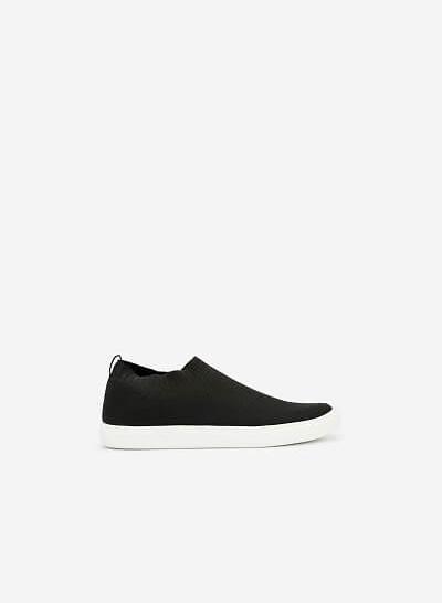Giày Sneaker Phối Vải Mesh - SNK 0024 - Màu Đen - VASCARA