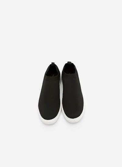 Giày Sneaker Phối Vải Mesh - SNK 0024 - Màu Đen - VASCARA