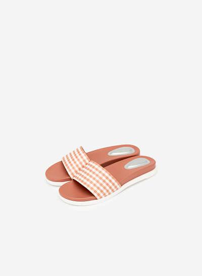 Dép Quai Ngang Caro - DXP 0152 - Màu Hồng