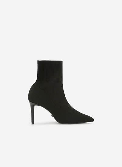 Boots Cao Gót Phối Vải Mesh - BOT 0899 - Màu Đen